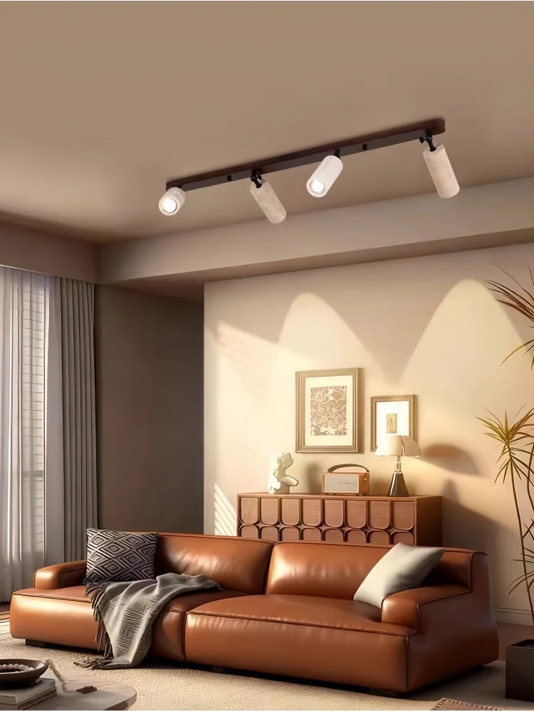 natural-stone-corridor-ceiling-light-travertine-3-heads-led-spotlight-wabisabi-living-room-room-decor-lighting-appliance