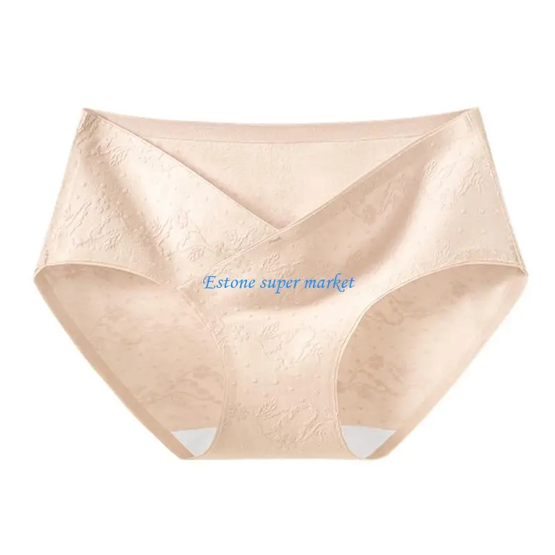 090B Breathable Jacquard Cotton Maternity Underpants Offering Daily Comfort for Pregnant Women Daily Activities