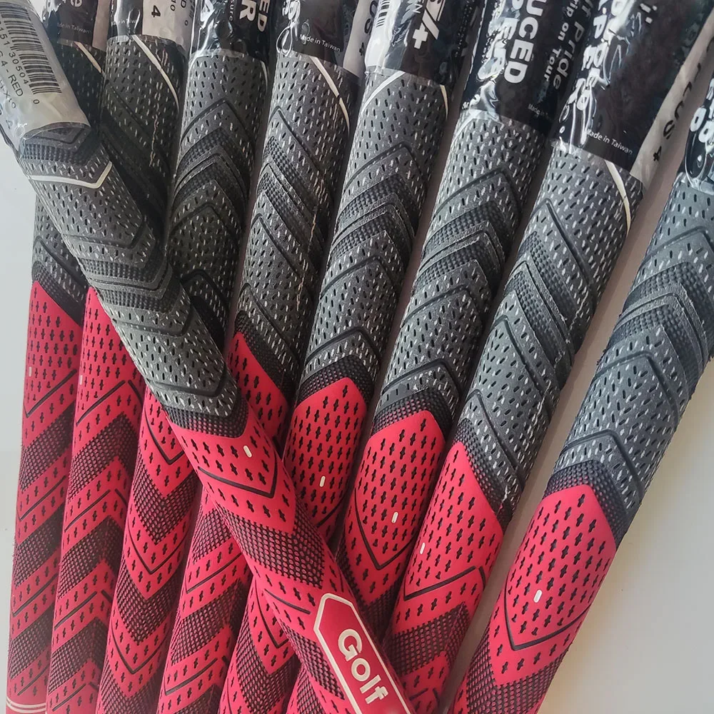 

Red PLUS 4 10pcs/13pcs Standard/Midsize Rubber Cotton Yarn Golf Club Grips Iron and Wood Grip Universal