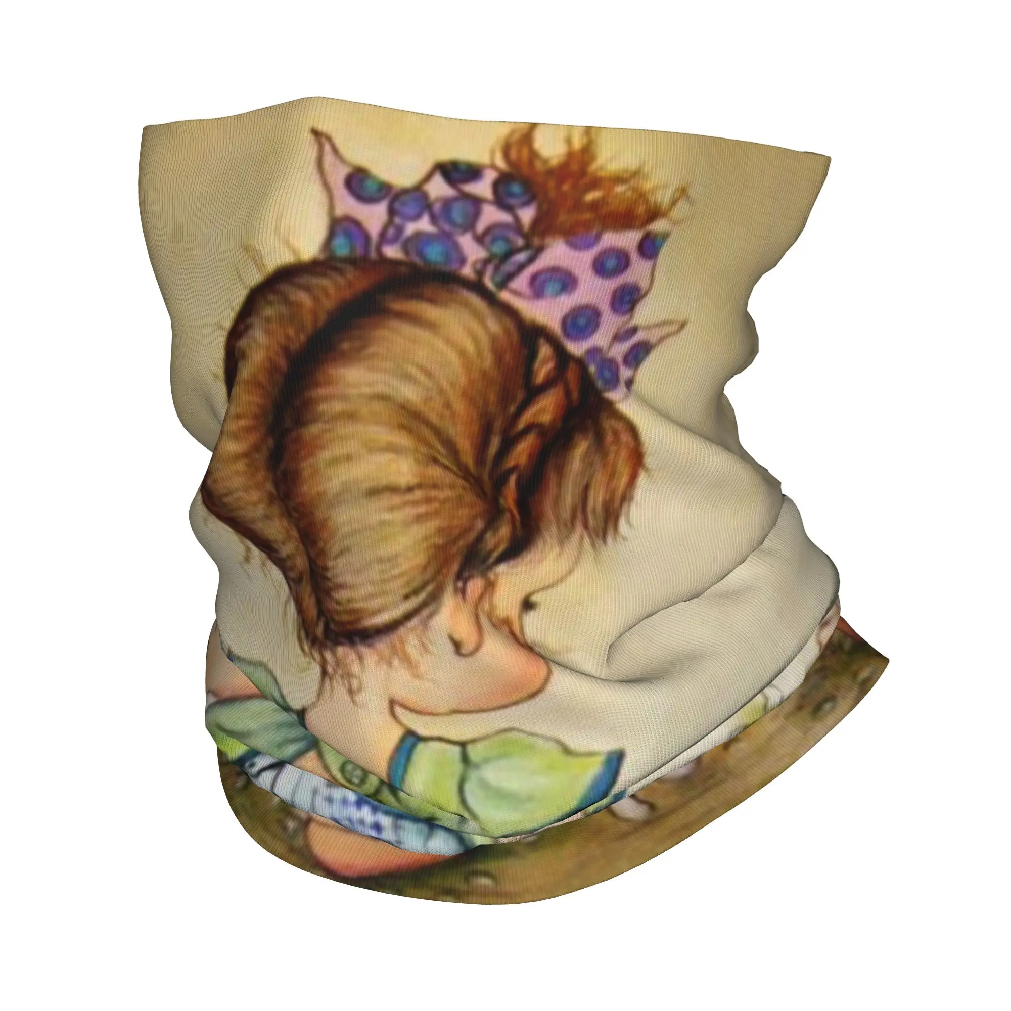 

Custom Sarah Kay Cartoon Winter Headband Neck Warmer Men Women Hiking Camping Tube Scarf Flower Girl Face Bandana Gaiter