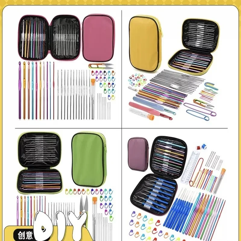 100 قطعة مجموعة أدوات الحياكة Hakpen جودة عالية استيراد معدات الحياكة مجموعة أفضل بائع جميلة الخياطة إبرة طقم تطريز
