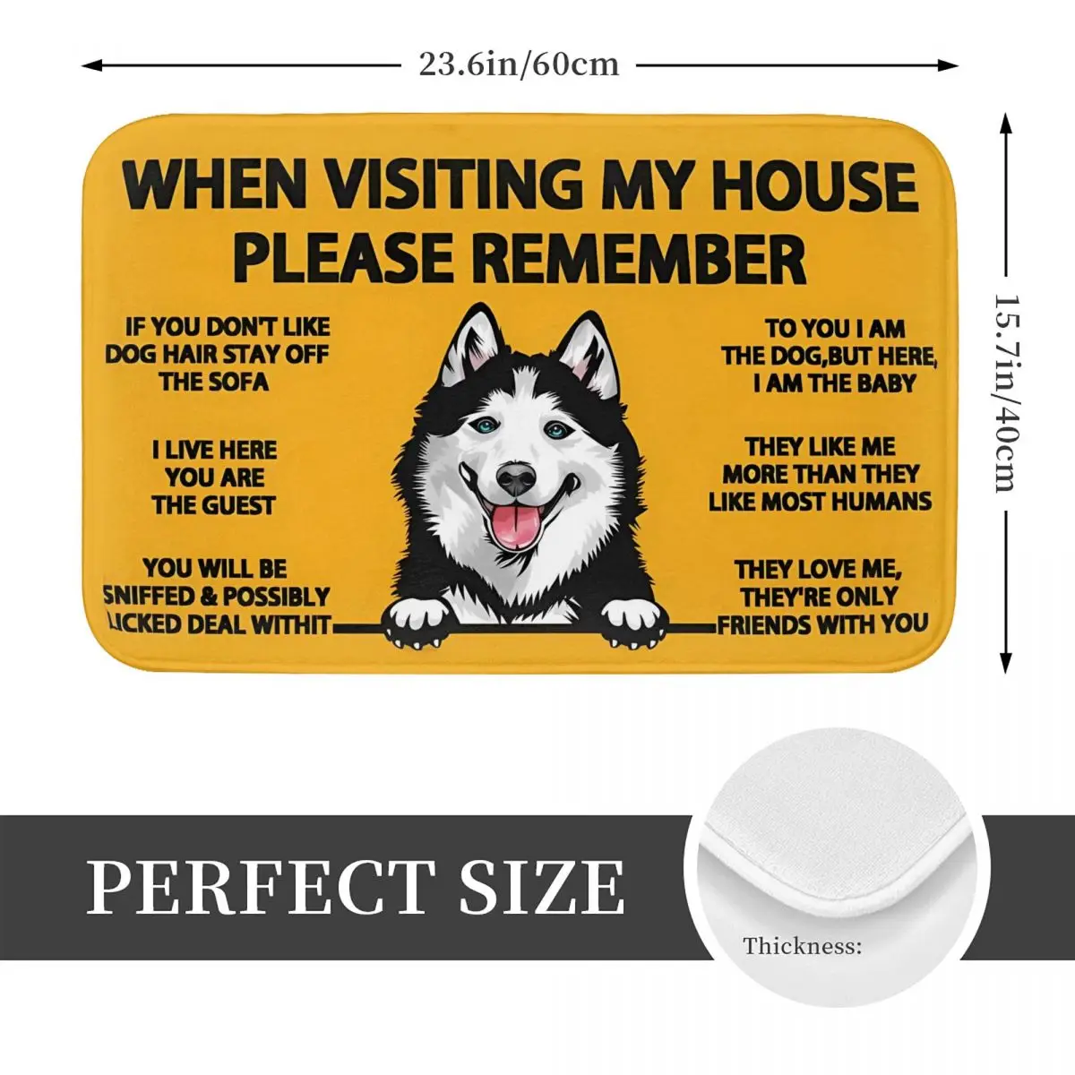 Peeking Dog Akita Bath Mat Animal Bathroom Rug Kitchen Shower Door Soft Absorbent Floor Mat Anti Slip Design Toilet Mat