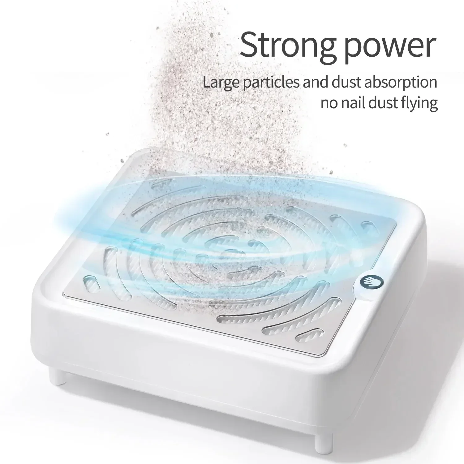 Coletor profissional de pó de unhas para ventilador extrator de manicure para absorvedor de poeira de manicure com filtro removível