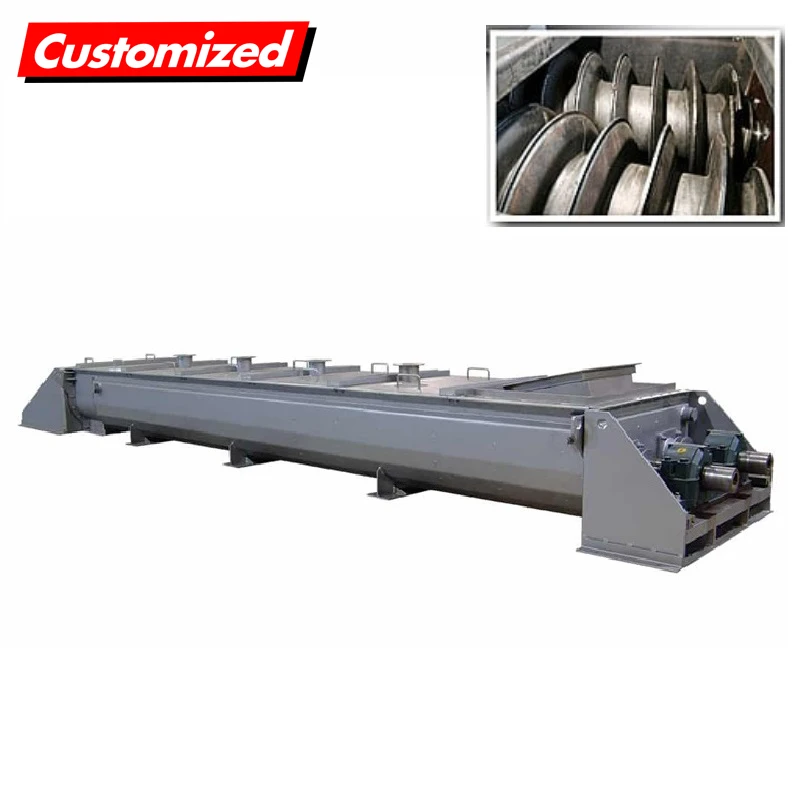 OEM Custom Cooling Or Heating Optional U Trough Double Auger Screw Conveyor Conveying Machinery Conveyor Equipment