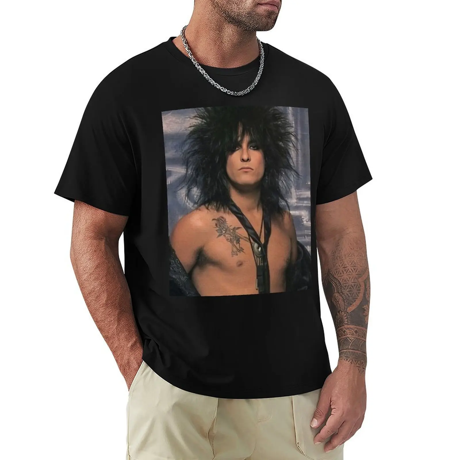 

Nikki Sixx - Album T-Shirt baggy shirts blanks Luxury man oversize t-shirts man Men's t shirts