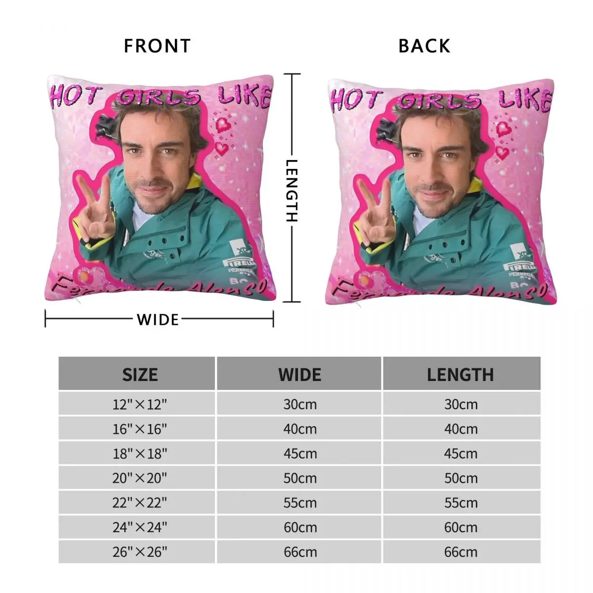 Fernandos Alonsos Saint Pillow Cover Cute Funny Pillow Case For Chair Sofa Home Decoration Cushion Cover Square Pillowcases Gift