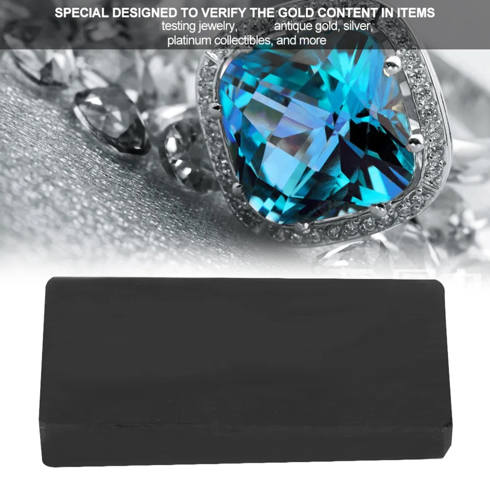 Practical Black Gold Testing Benchmark​ Natural Rock Jewelry Testing Tool Metal Test Antique Collectibles