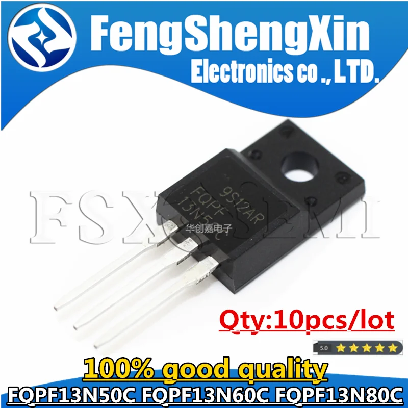 10pcs FQPF13N50C TO-220F 13N50C TO220F FQPF13N50 TO-220 13N50 FQPF13N60 FQPF13N60C 13N60 FQPF13N80 FQPF13N80C MOSFET