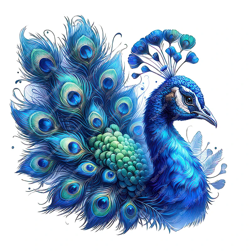 Three Ratels QMH60 Beautiful peacock cartoon wall stickers for bedroom furniture decals toilet stickers car hood decals