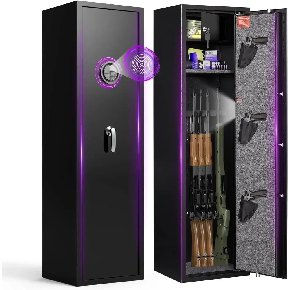Compact 8-12 Gauge Shotgun Storage, No Assembly, Adjustable Shelving for Firearms and Security