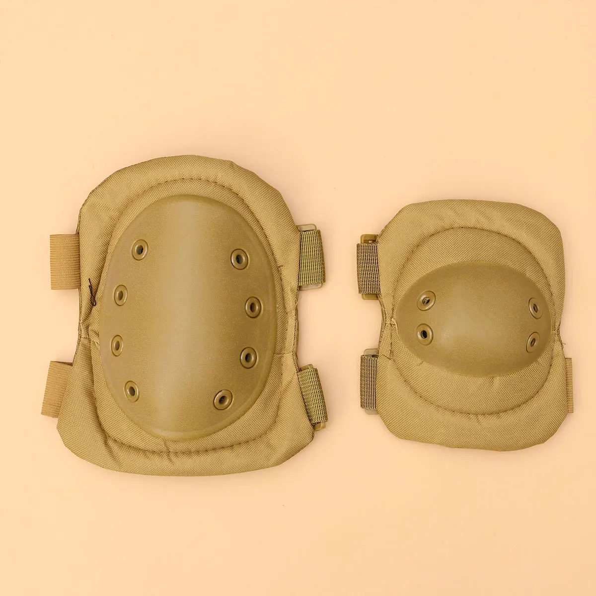 

1Pair Sponge Knee Pad Eva Thickened Support Adjustable Straps Mud Color Comfortable Fit for Basketball Riding Climbing Outdoor