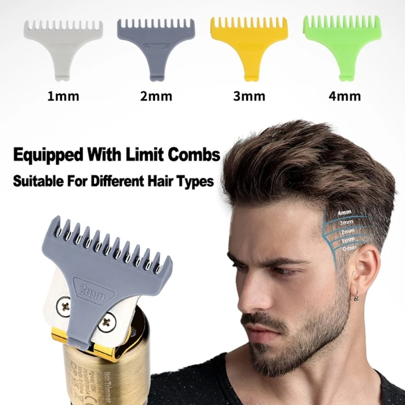 Low Noise Profession Barber Hair ClippersCordless Rechargeable Electric Finish Cutting Machine Beard RazorTrimmer Shaver