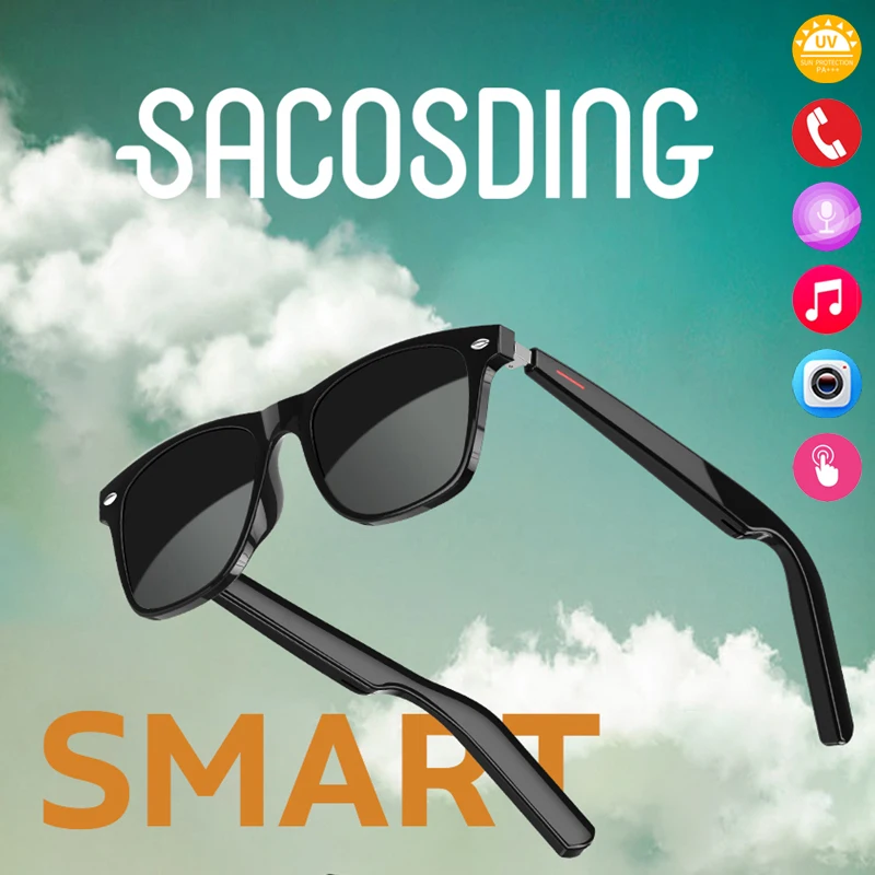 New Smart Glasses Wireless Bluetooth-compatible 5.0 Sunglasses With Bluetooth Headphones Outdoor Sports Hands-free Calling Music