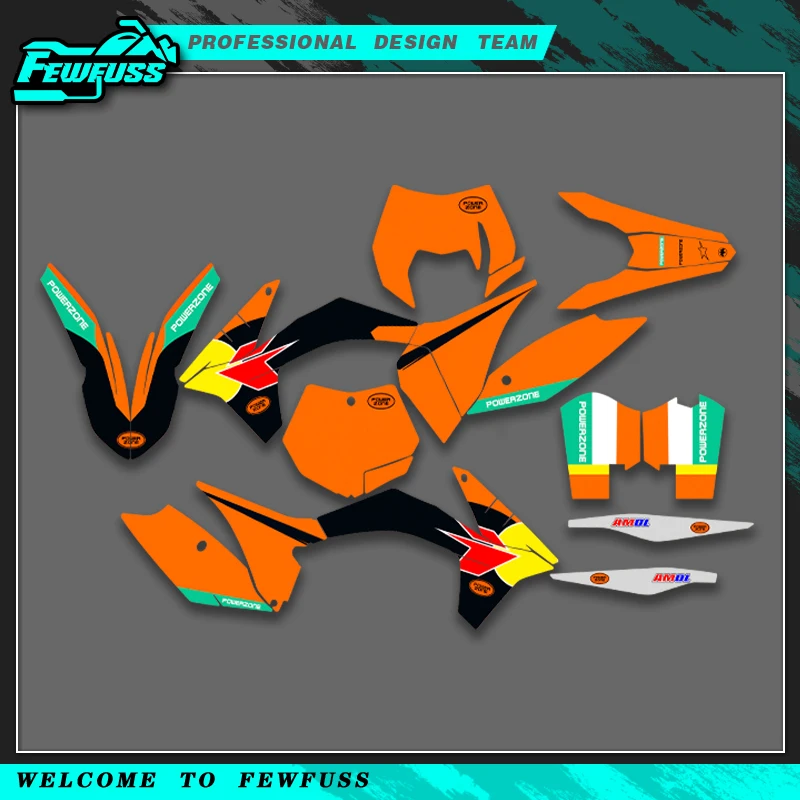 

Fewfuss For KTM EXC EXC-F 125 250 300 350 450 2012 2013 SX SXF 11-12 Graphics Decals Stickers Kits Motorcycle Custom Number Name