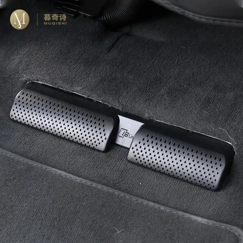 MUQSHI Car interior Air conditioning vent cover protettiva Vent Cover sedile posteriore accessori antipolvere ABS per Audi Q5 2018-2023