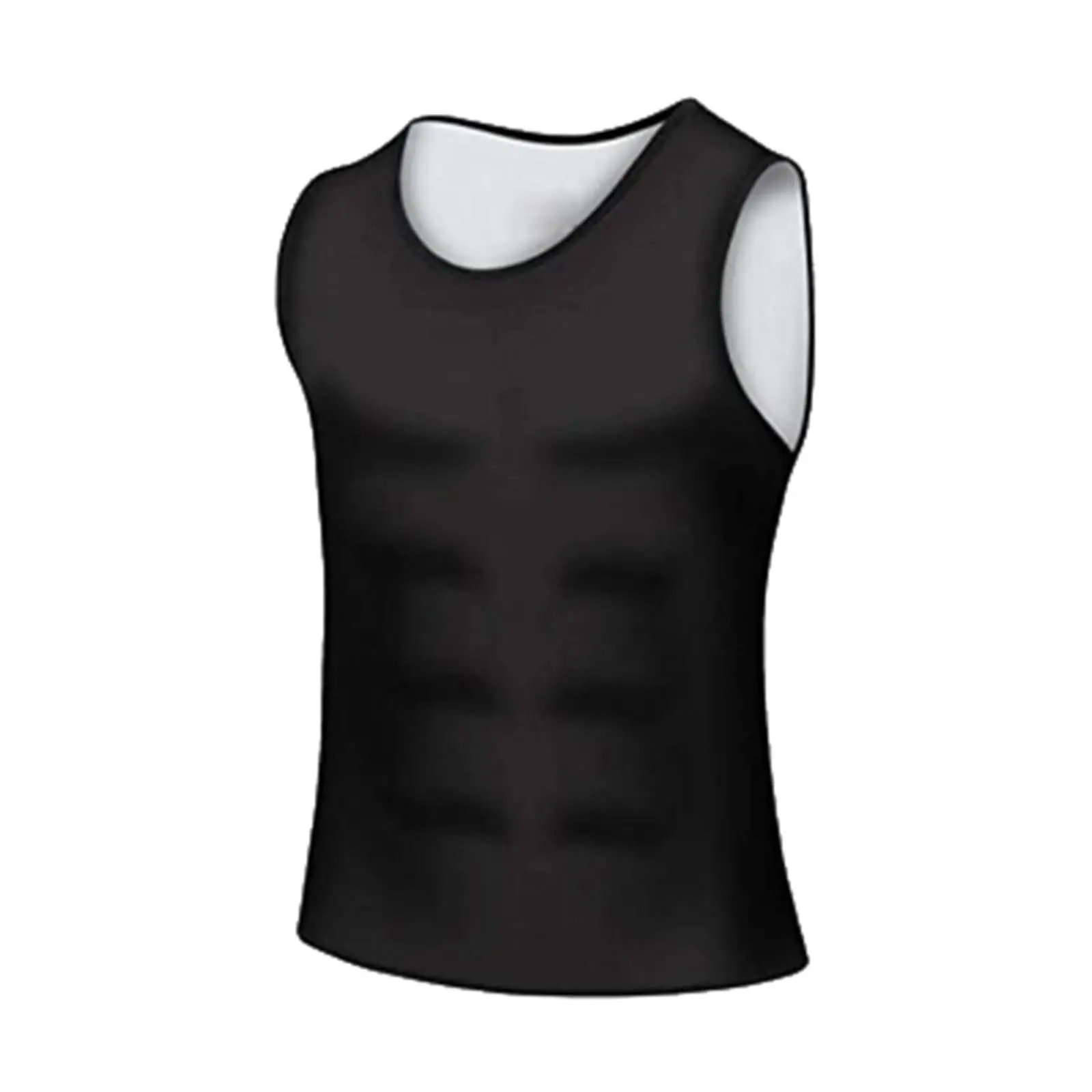 Compression Sauna Vest for Men Neoprene Waist Trainer Tank Top Body Shaper for Gym Sweat Weight Loss