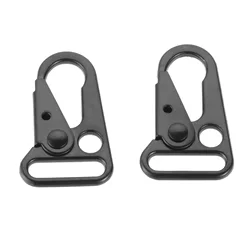 2pcs Webbing Carabiners Sling Snap Hook Clips Heavy duty Multi-functional for Outdoor Camping Hiking Shooting Aluminium Alloy