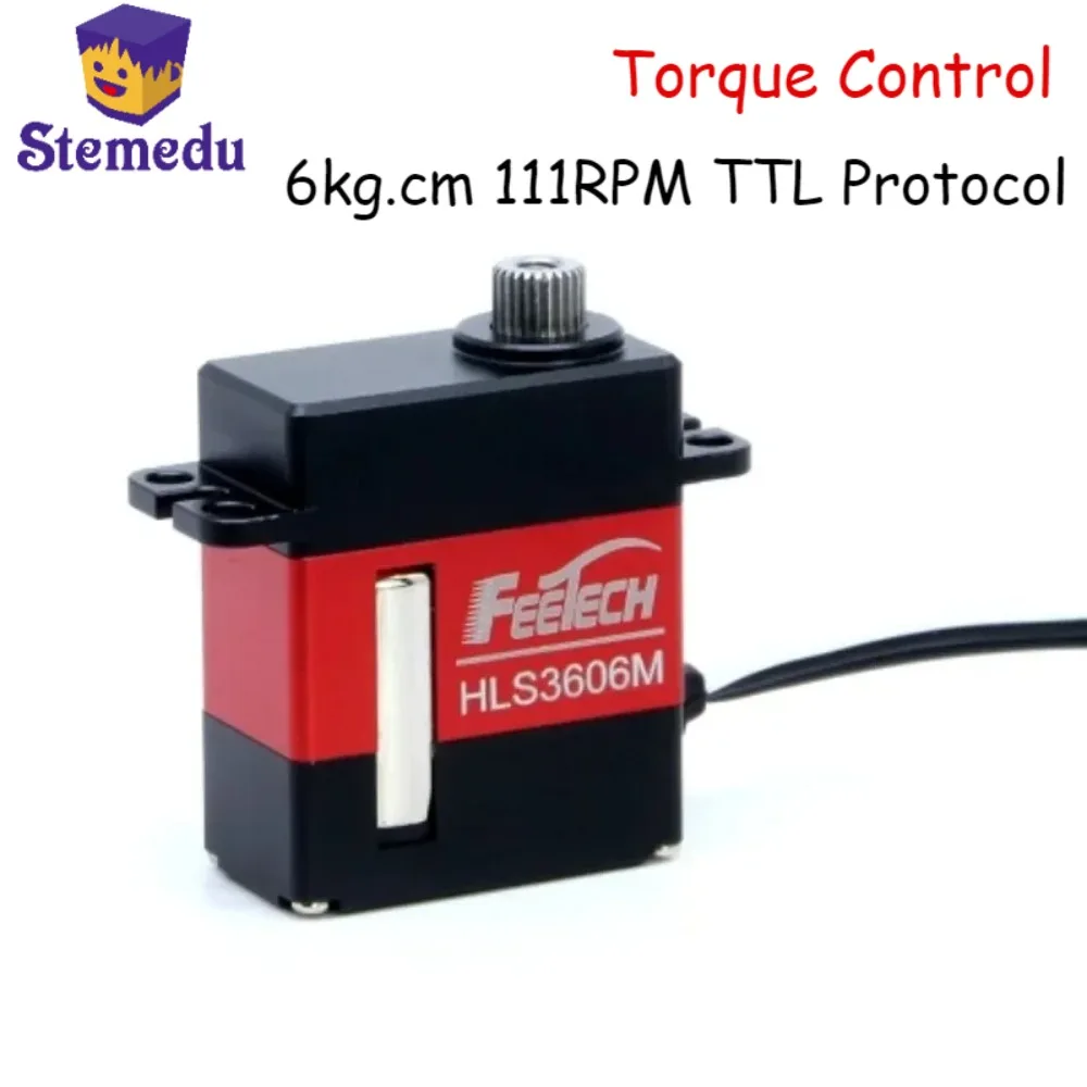6Kg.cm Torque Control Upgrade Micro Magnetic Encoder Single Shaft Servo HLS3606M 360Angle Serial Bus Servo For Robot Arm Fixture