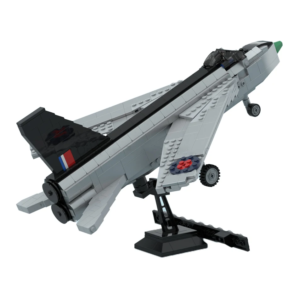 Britain Military Series Electric Lightning F.1 XM135 High Speed Interception Fighter Jet Building Blocks Model Minis Bricks Toys