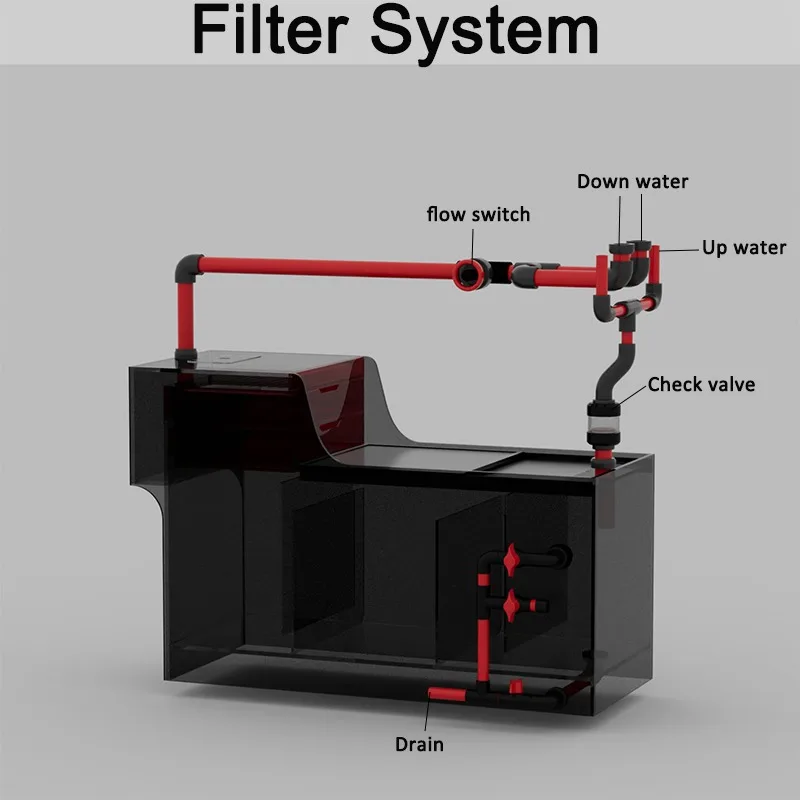 Factory Supply 100gallon Glass Aquarium Filter System Large Fish Tank for Freshwater Eco-Friendly Living Bedroom 5