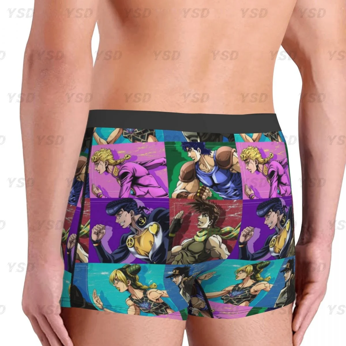 Jojo Bizarre Adventure Men\'s Boxer Briefs, Highly Breathable Underwear,High Quality 3D Print Shorts Birthday Gifts