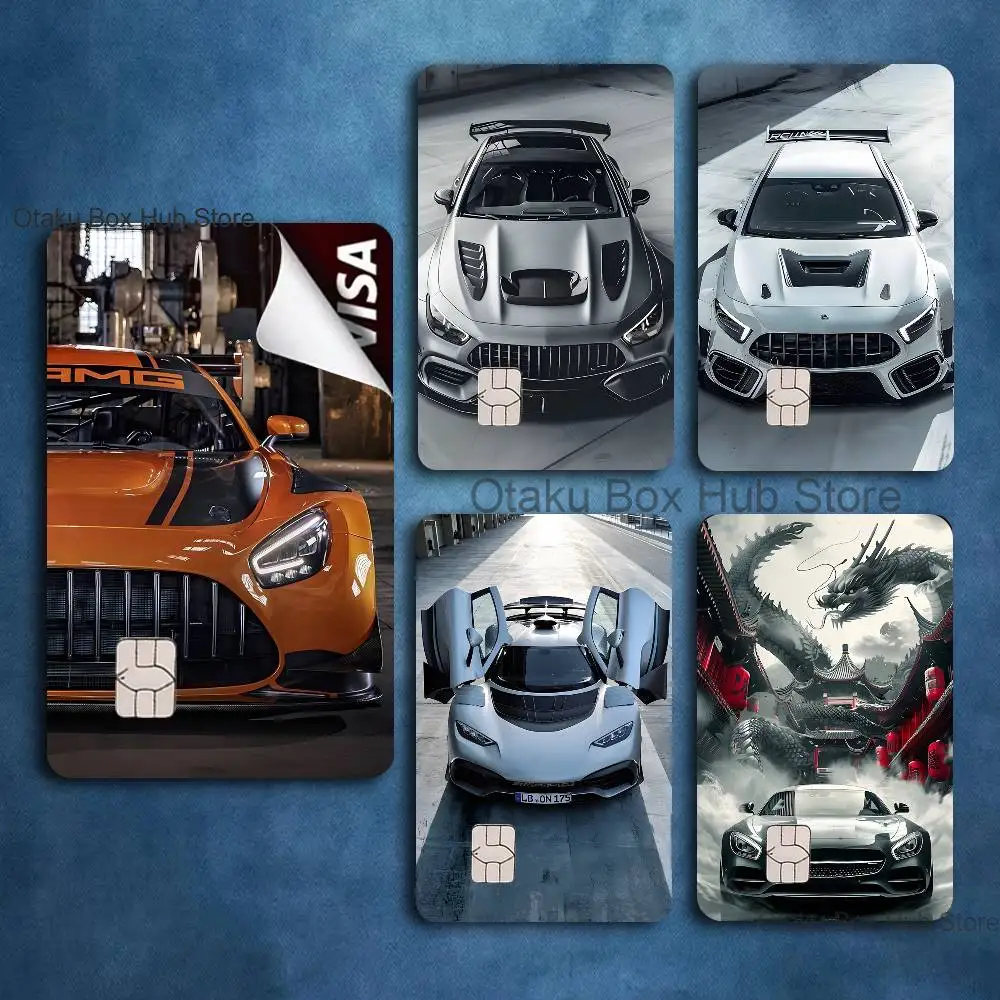 Cool Domineering M-Mer-ce-des-ES Credit Card Skin Party Stickers for Visa Bank Card Bus Metro Access Card Pvc Waterproof Deca
