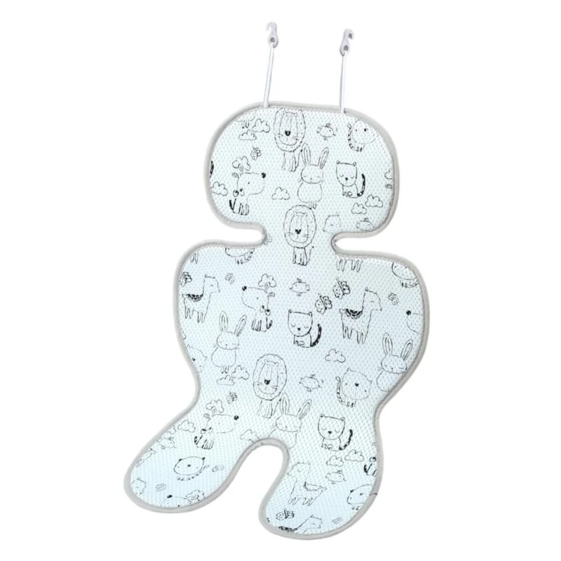 

JU64 Baby Pram Cushion Breathable Baby Stroller Cushion Buggys Pushchair Liners Baby Body Support Pad for Newborn
