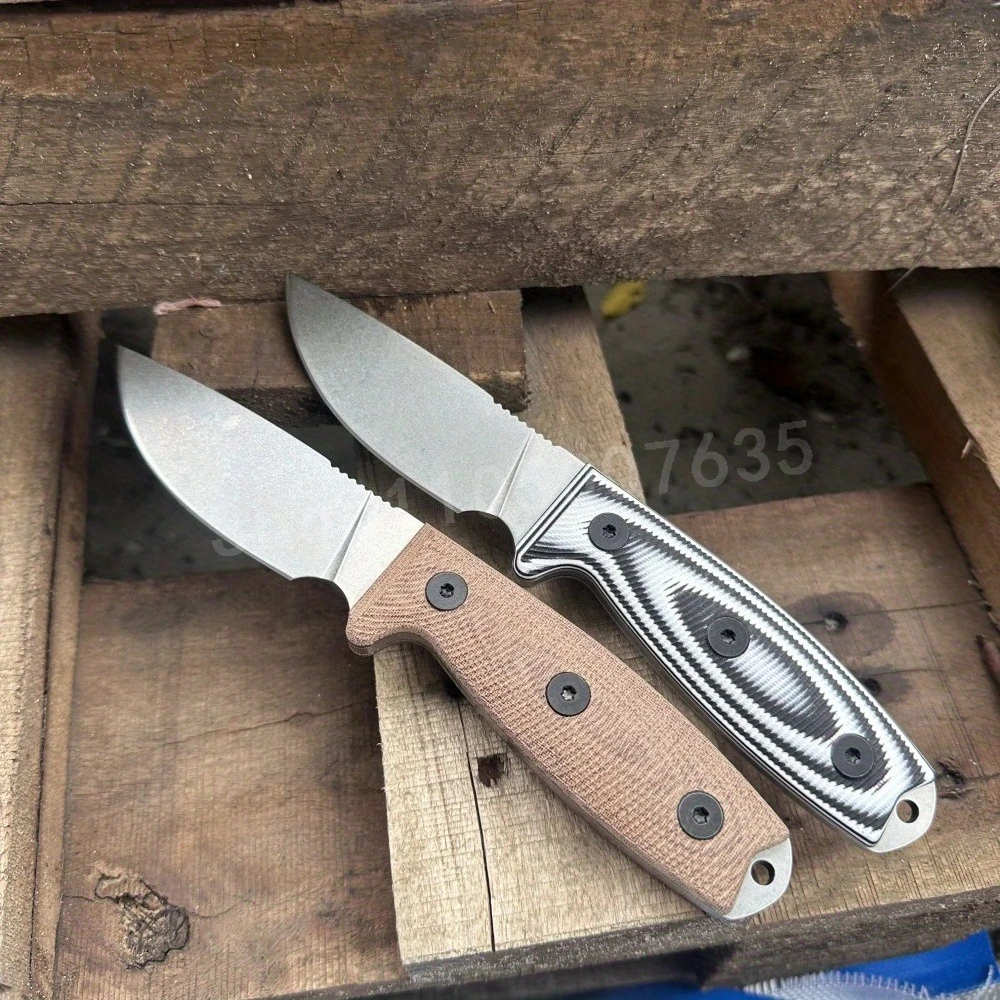 ES-3 سكين مستقيم عالي الصلابة D2 بليد G10 مقبض التخييم في الهواء الطلق بقاء المحمولة EDC العملي قطع سكين الرجال هدية
