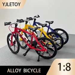 1:8 Mini Model Alloy Bicycle Three Colors Diecast Decoration Metal Finger Bmx Mountain Mini Bike Simulation Toys
