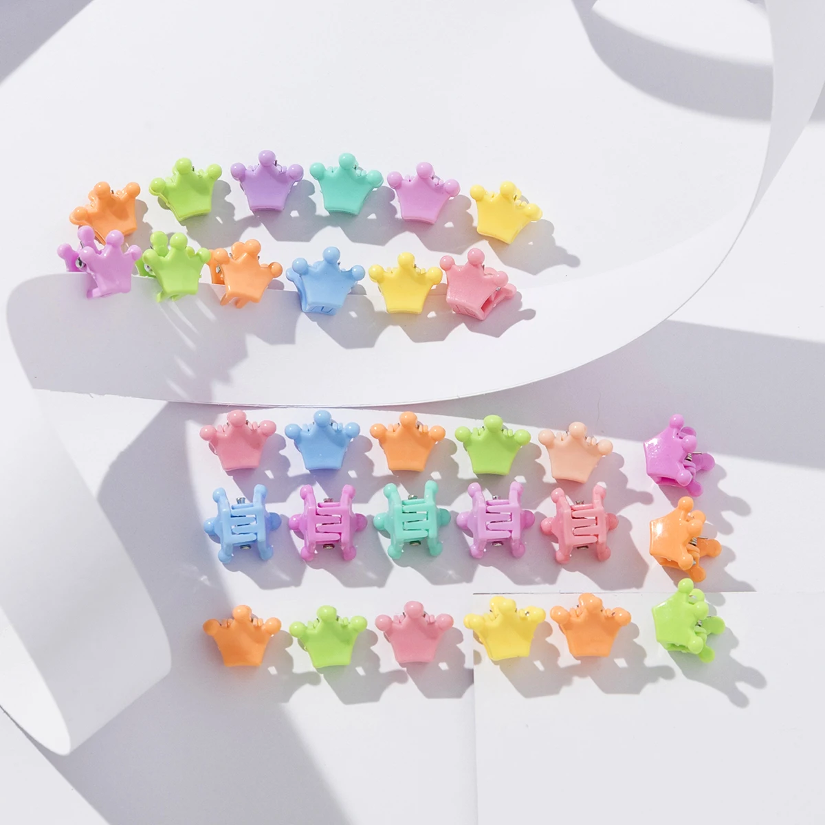 30pcs Fashion New Multi-color Cute Children\'s Hair Clips Small Plate Hair Braided Hair Broken Hair Bangs Clip