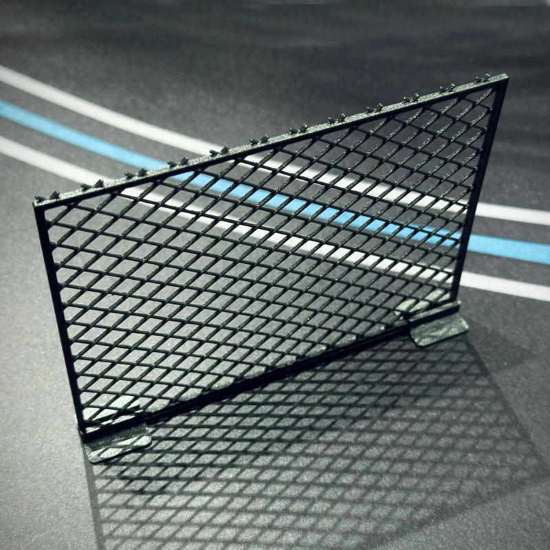 1Set 1/24 Scale Simulated Track Guardrail Protective Net with Concrete Wall Kit Landscaping Ornament for RC Mosquito Car Model