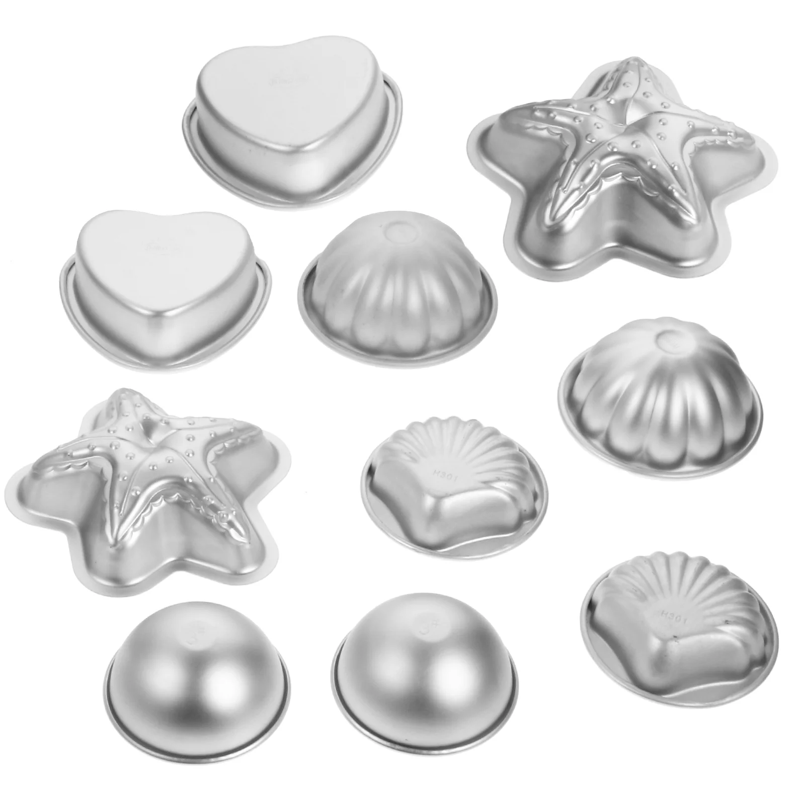 10 Pcs Bath Ball Ice Cube Mold Bubble Suit DIY Molds Silver Multi-purpose Aluminum Alloy