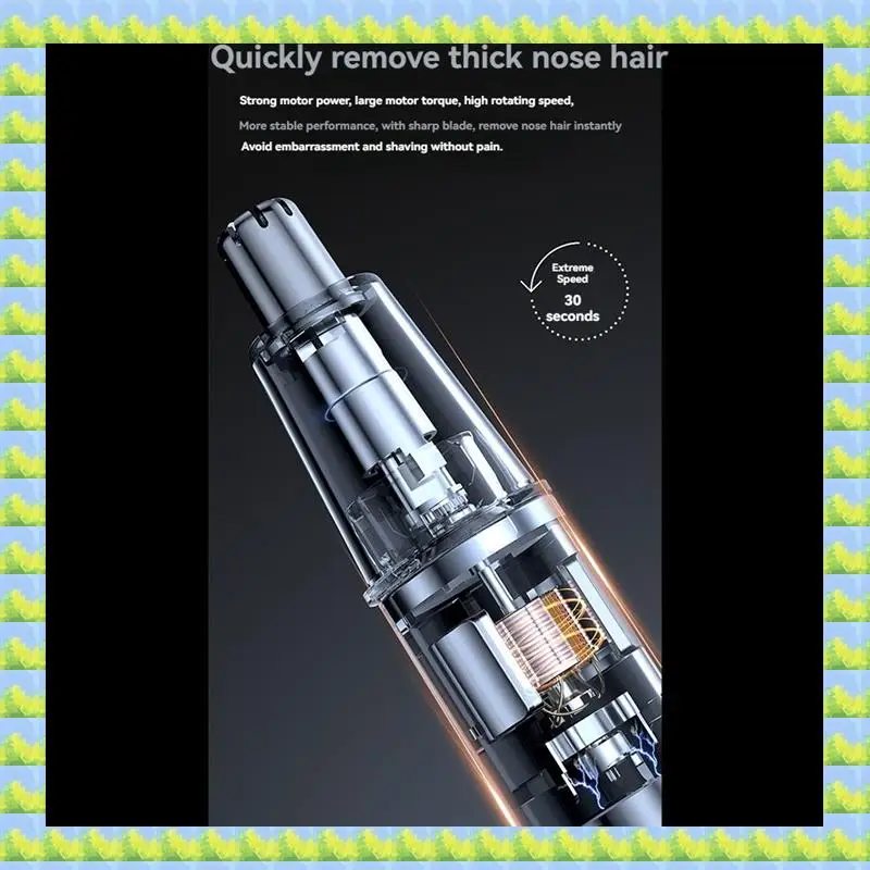 Electric Nose Hair Clipper Automatic Washable Trimmer Efficient And Safe, Compact Design For Travel A