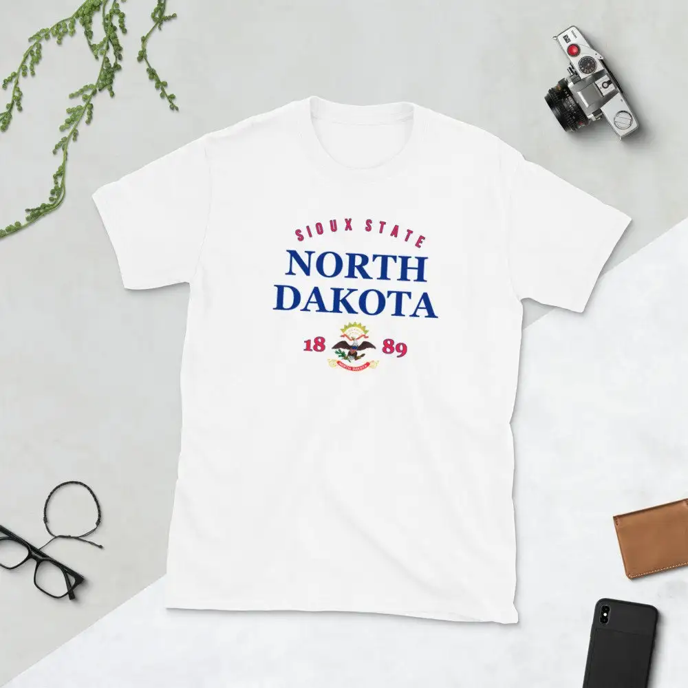 North Dakota State Pride Flag Native Sioux  T Shirt