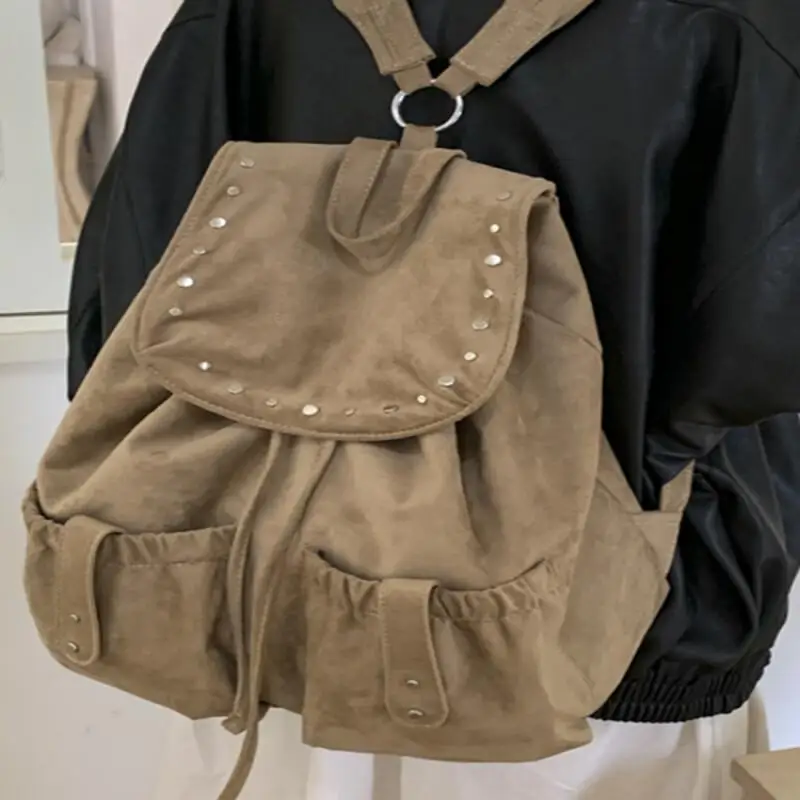 

Commuter Bag, Travel Backpack, Women's Casual Retro Large Capacity, New Fashion Storage, Korean Version Women's Crossbody Bag