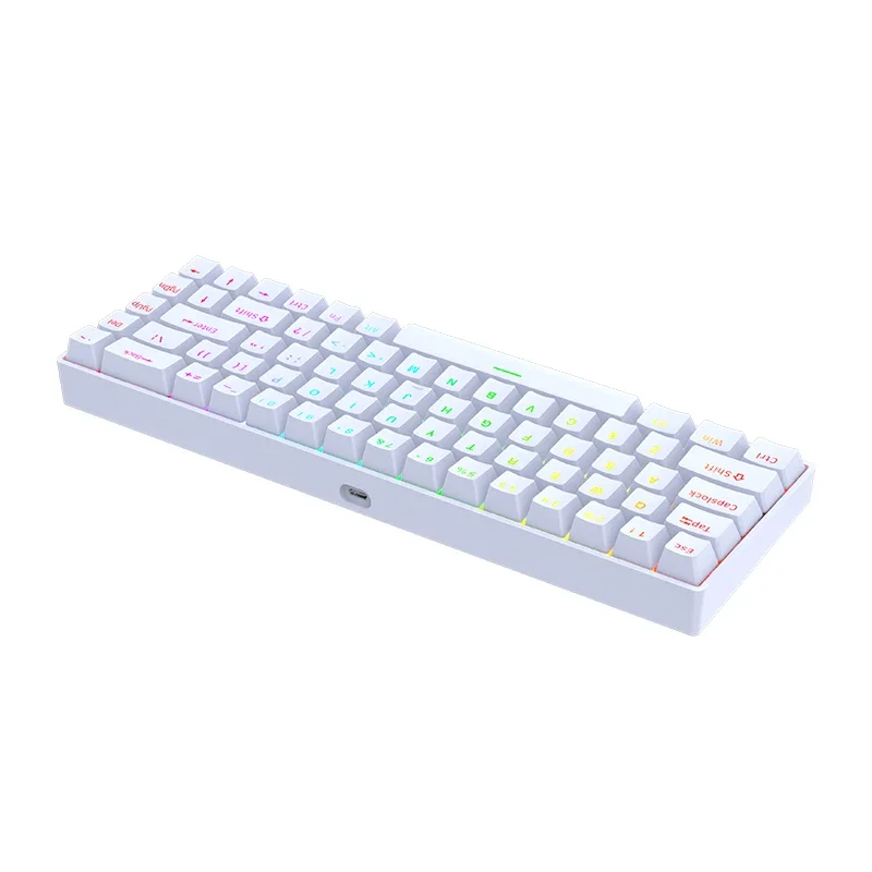 YYHC-Hot Sell Three-Mode Gaming Keyboard Wired RGB Backlit Mechanical Keyboard