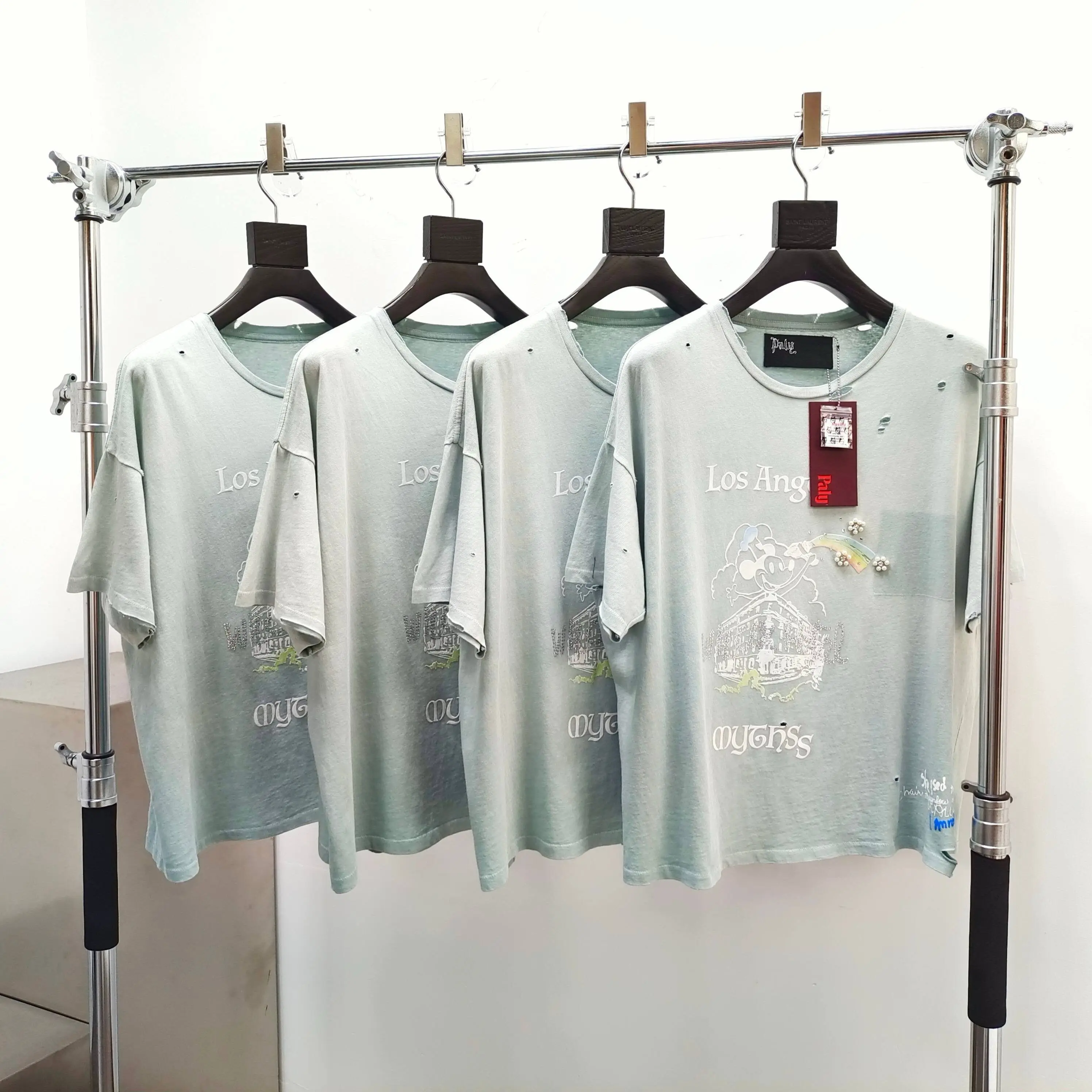 Paly Hollywood Myth Hot Diamond Pearl Light Green Short Sleeve Tee