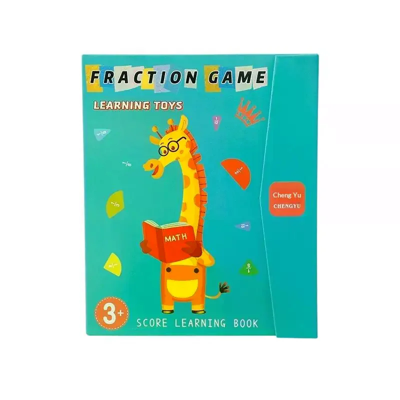 1 Zestaw Magnetycznych Zabawek Edukacyjnych dla Dzieci do Nauki Ułamków, Zabawka Edukacyjna do Nauki Arytmetyki dla Dzieci, Drewniany Zestaw Książek z Ułamkami