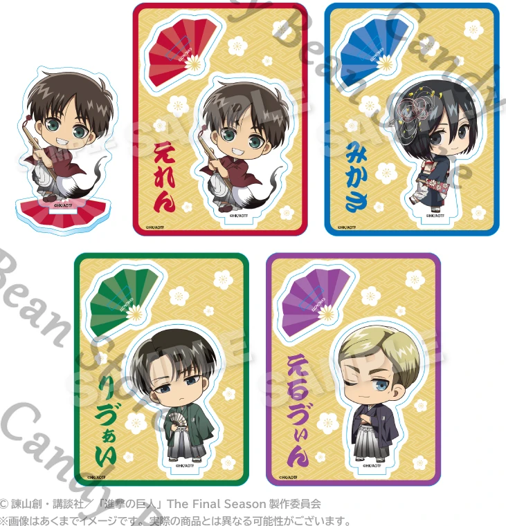 本物のアニメ進撃の巨人リヴァイ・アッカーマン・アーウィン・スミスコスプレq版アクリルスタンディングサイン漫画フィギュアスタンドクリスマスギフト