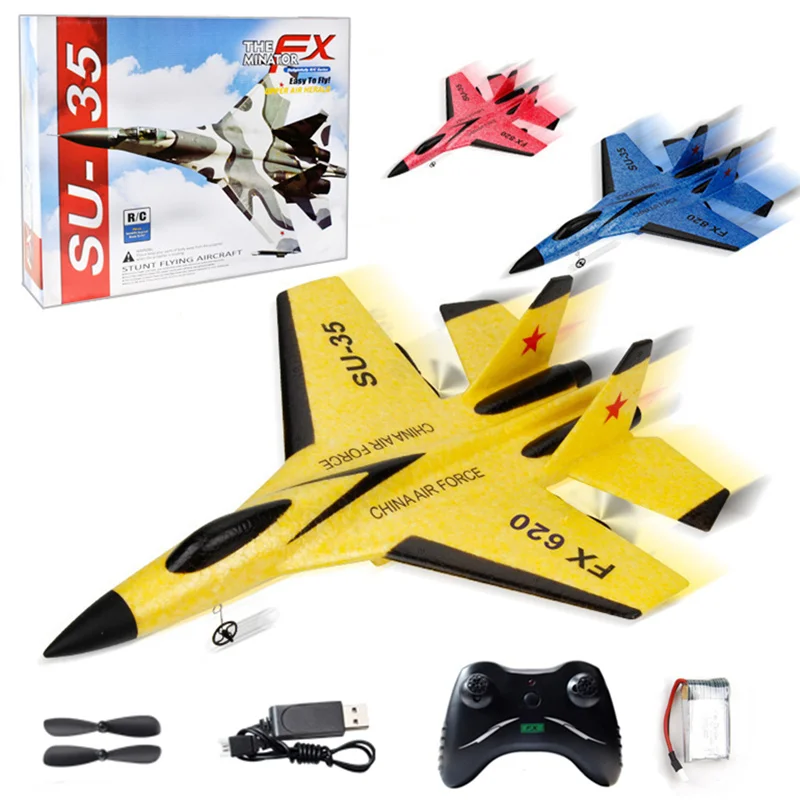 

RC Airplane Foam Aircraft 2.4G SU35 Radio Control Glider Remote Control Drone Fighter Plane Glider Plane Boys Toys Kids Gift