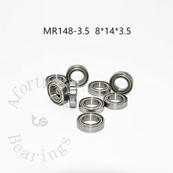 MR148-3.5ZZ 8*14*3.5(mm) 10PCS Metal Sealed Miniature chrome Steel Bearings