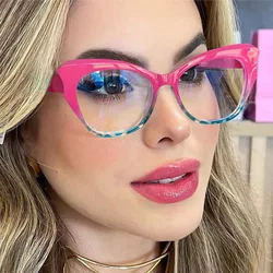 Cat Eye Shape Women's Glasses Frames Fashion Blue Light Blocking Eyeglass Frames European American Stylish Women's Glass