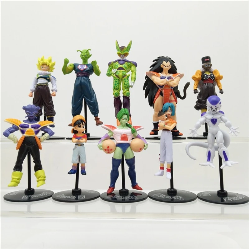 Dragon Ball 10 Styles Anime Action Figures Gen 1-2 Black Base Goku Piccolo Master Roshi with Stand Desktop Ornaments - view 3