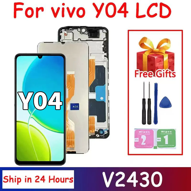 6.74' High Quality Y04 Display For VIVO Y04 V2430 LCD Display Touch Screen Digitizer Assembly For Vivo Y19e LCD Replacement Part