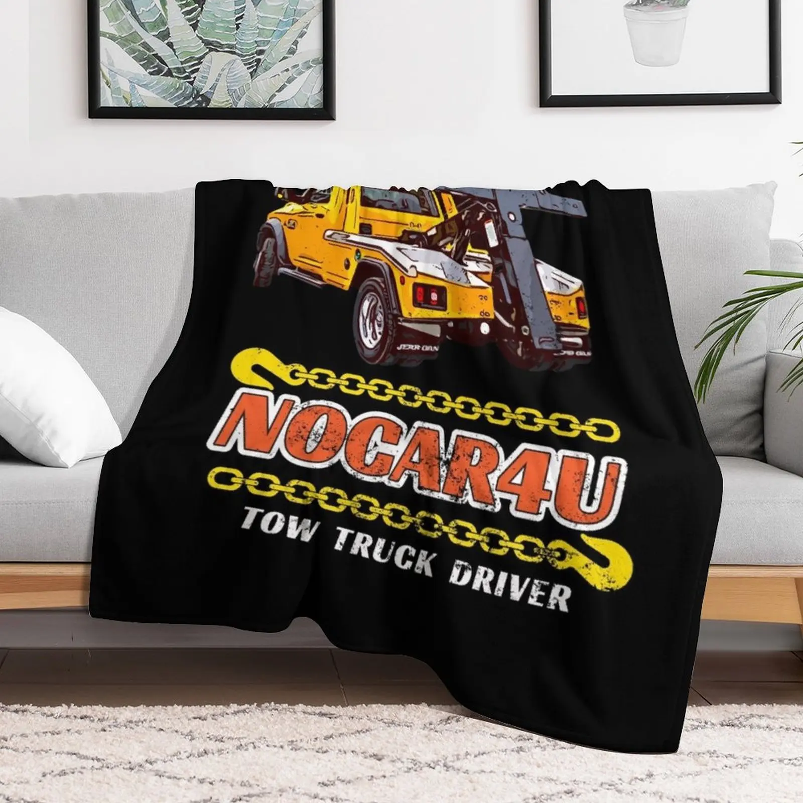 NOCAR4U Tow Truck Driver, Tow Truck Operator Throw Blanket