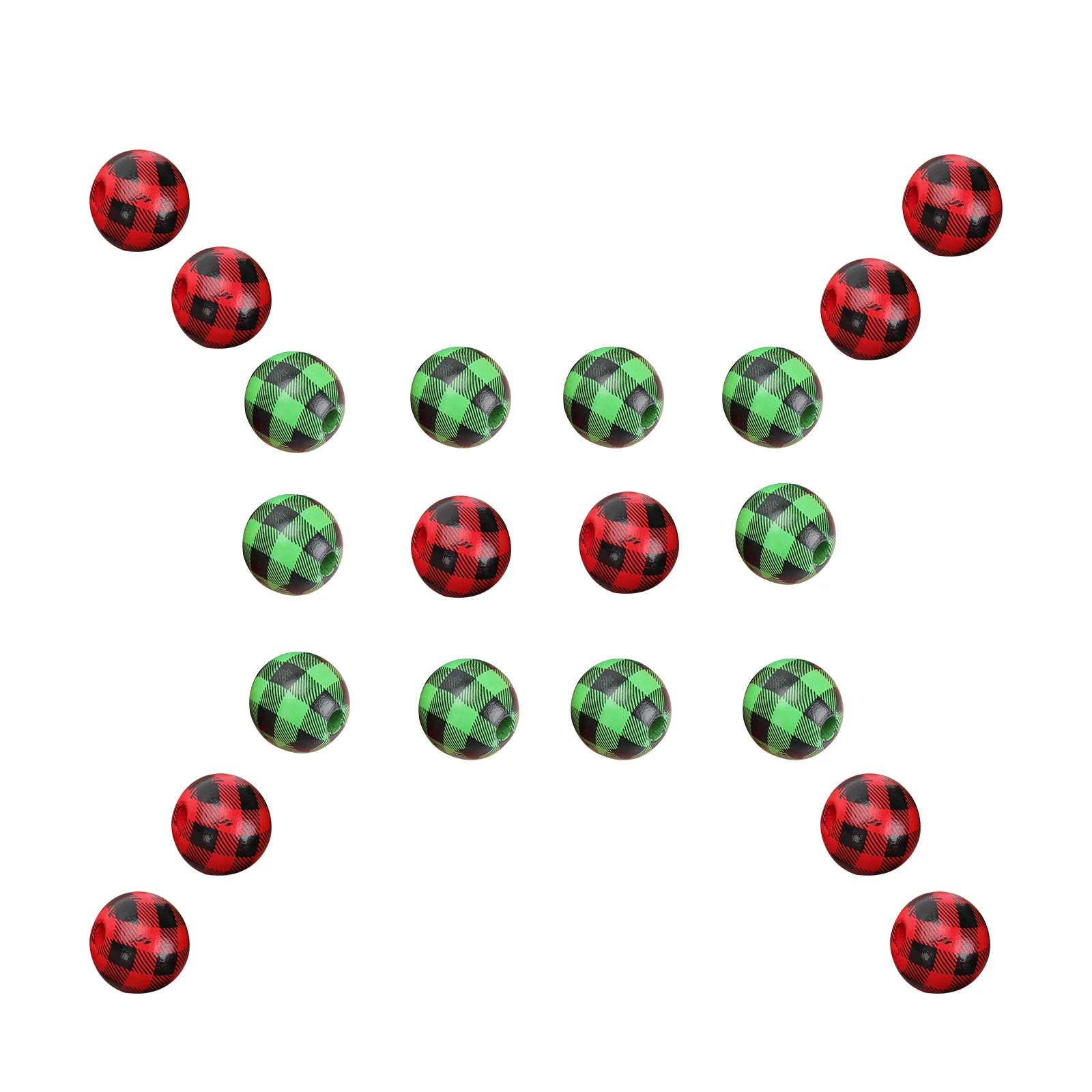 

40 Pcs DIY Hanging Wooden Beads Jewelry Making Charm Bracelet Spacers Charms Christmas Man