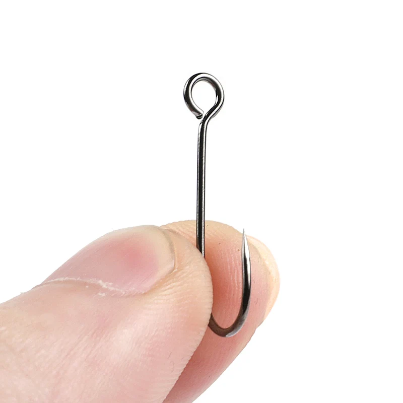 Supercontinent A Barb Hook Fishing hook big ring Carbon Steel Single Hooks tackle  Worm Hooks With big eyes Ring 20pcs