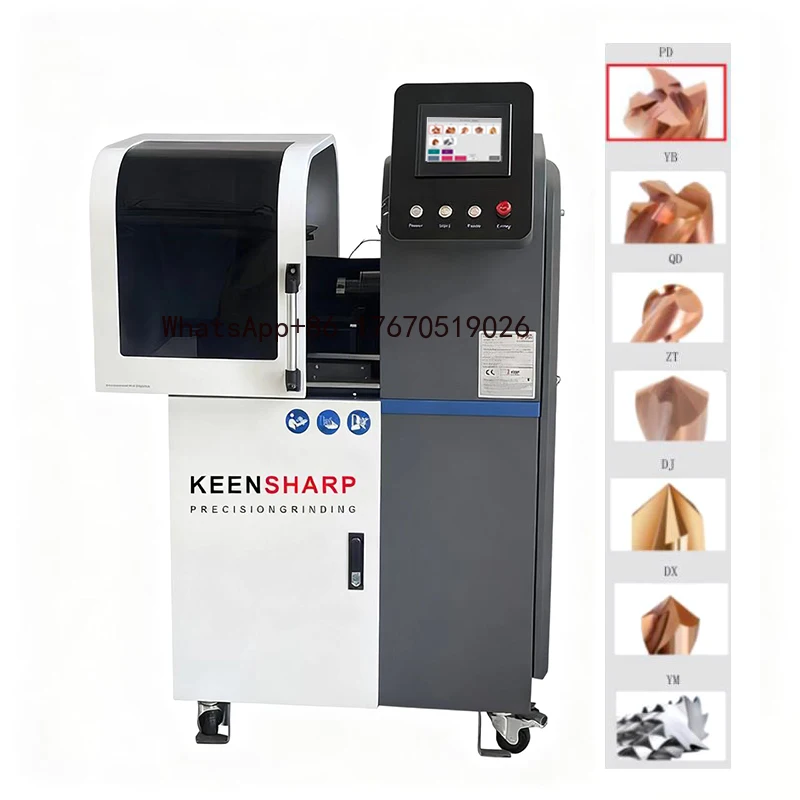 Automatic Grinding Machine for Carbide and Hss Flat Endmill Bullnose  Ballnose  Corner Radius Dill Chamfering and Corn Endmill
