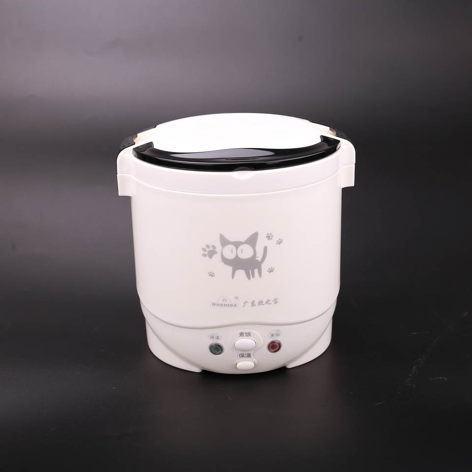  1L Rice Cooker Used in House 110v to 220v  or Car 12v to 24v Enough for Two Persons With English Instructions 