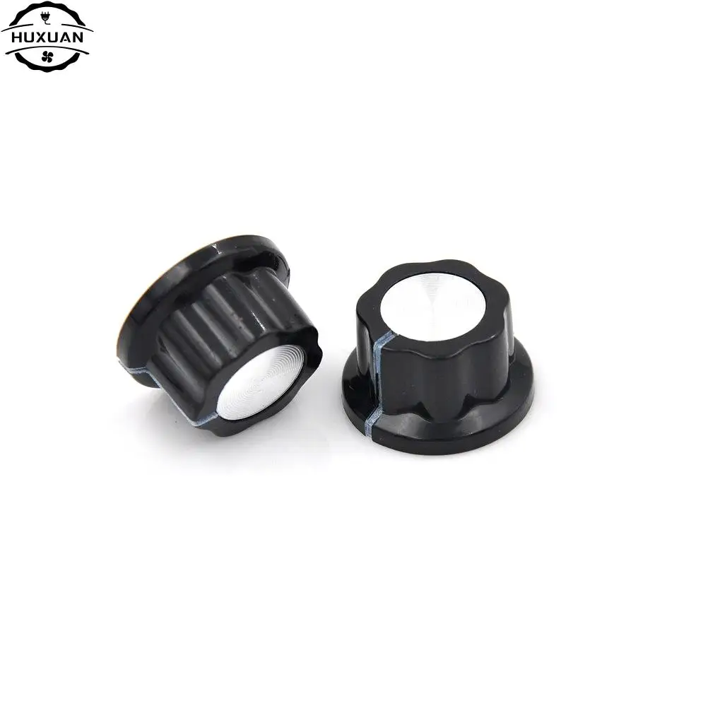 10pcs/pack Black Potentiometer Knob Rotary Cap MF-A01 A01 Potentiometer Bakelite Governor knob Material Plastic Metal